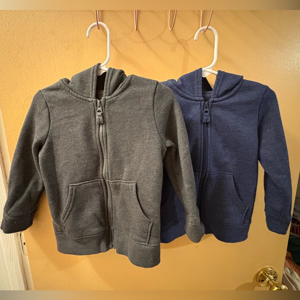 Cat & Jack Charcoal and Navy Toddler Hoodies